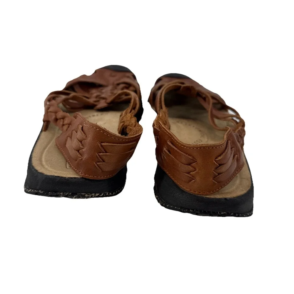 KEEN Fisherman Sandals Women 8 Brown Leather Woven Closed Toe Outdoor Comfort
